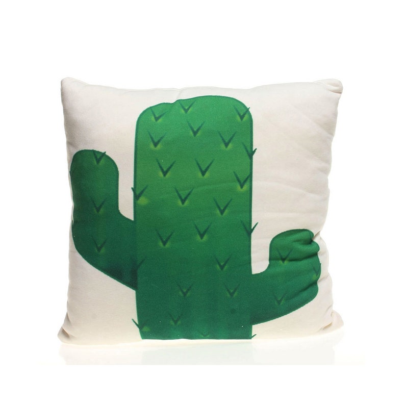 Cactus Pillow Emoji Pillow Cactus Emoji Fun Gift Bed Pillows Emoji Party Throw Pillow Decorative Pillow Cute Pillow Cactus Print