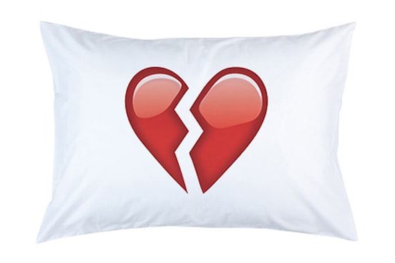 Broken Heart emoji Pillow cover Emoji Broken Heart emoji Pillow cover Emoji