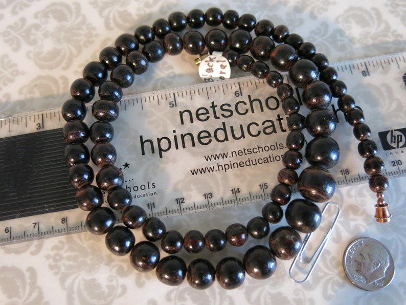Black Collectible Vintage Graduated Beads Rare Not Dyed or Waxed Gorgeous Browns Black Coral Natural Burgundy Flash Handcut Rounds