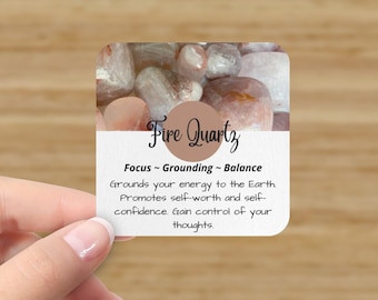 Crystal Meaning Cards | Gemstone Information Cards | Printed Crystal Cards for Crystal Shops | 2.5 Inch