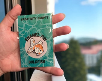 Goudvis Emaille Pin - Aquariumliefhebber