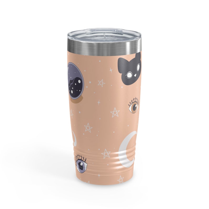 Witchy-beker met ring en kristalpatroon, 20 oz afbeelding 1