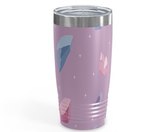 Beker met ringhals met kristalpatroon, 20 oz - Crystal Lover