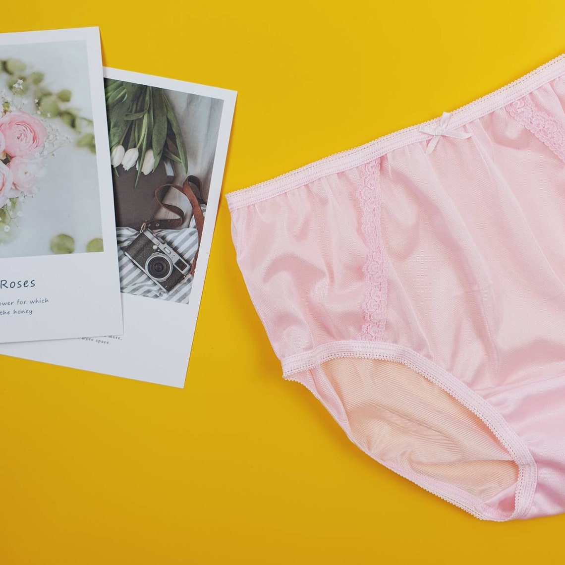 Pink nylon PantiesL pantiesXL panties Etsy