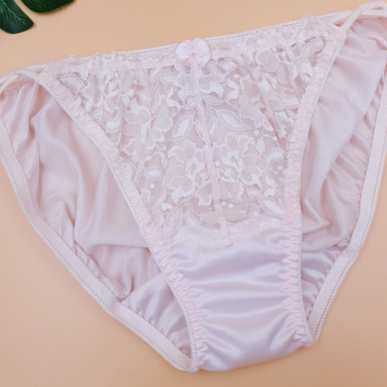 L Bragas Bragas de encaje Lencería Bragas de Nylon Rosa Etsy