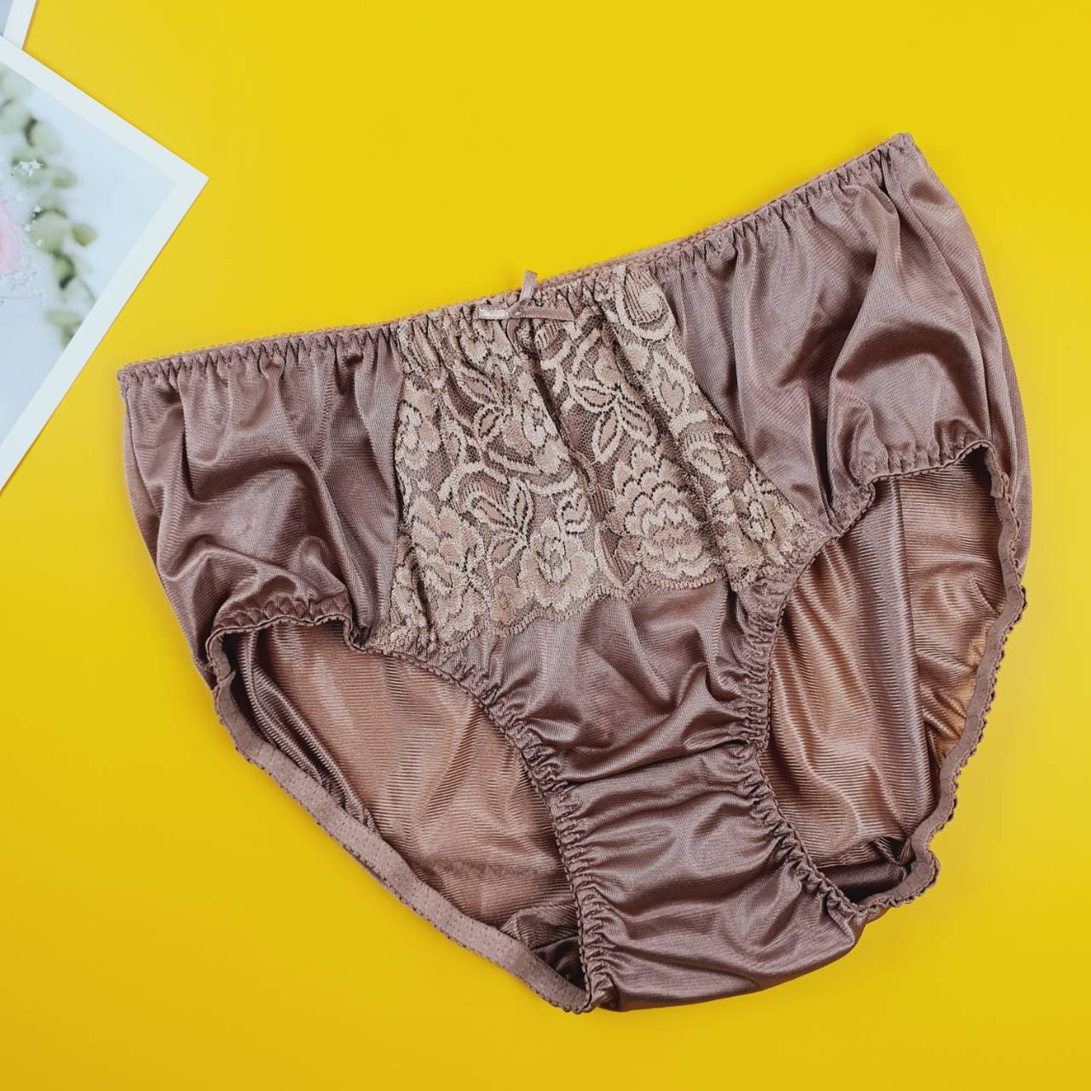 Vintage Satin Lace Nylon Panties High-Quality Womens | Etsy