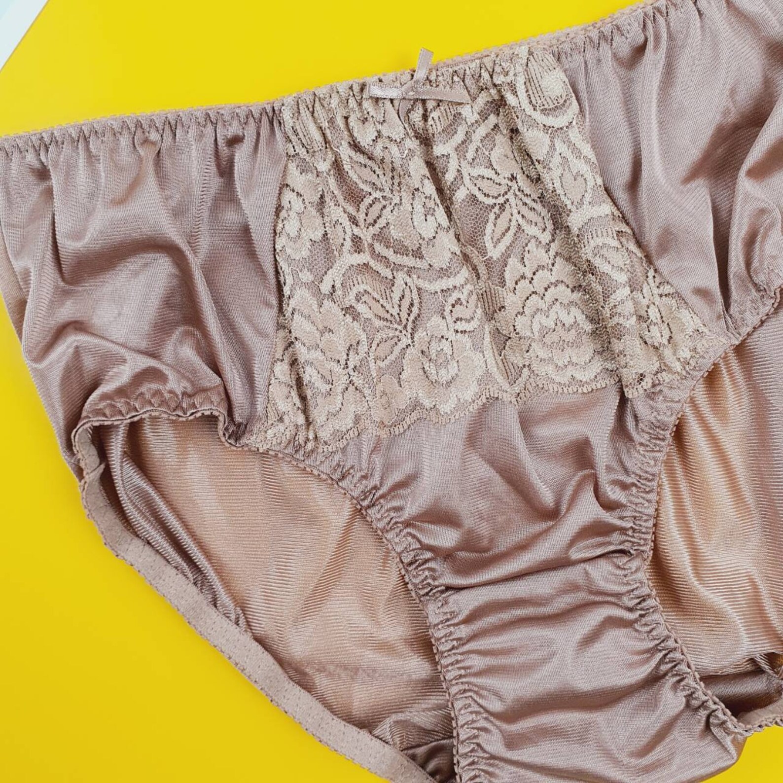 Vintage Satin Lace Nylon Panties HighQuality Womens Etsy