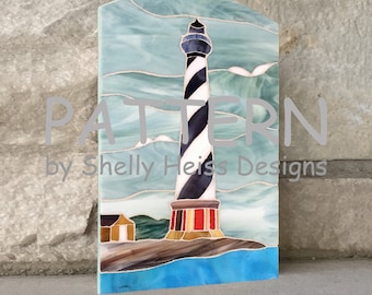 Cape Hatteras Lighthouse PATTERN for stained glass or mosaic.