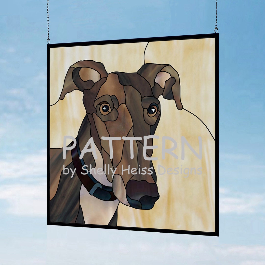 Greyhound Pattern Design Greyhound Dog PATTERN for Stained Glass or Mosaic. - Etsy Canada
