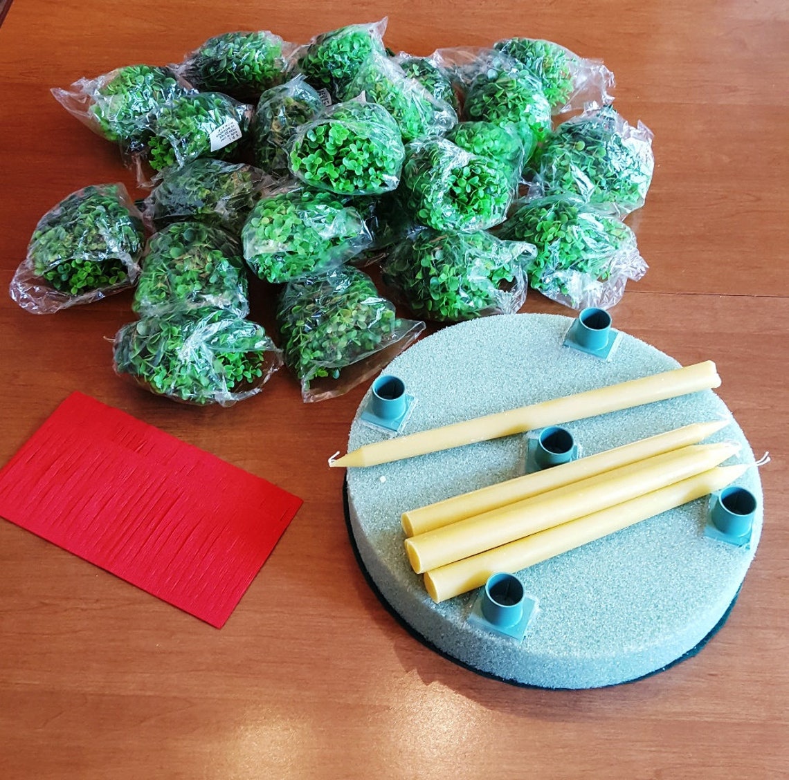 Advent Wreath Kit With Moravian Beeswax Candles boxwood Etsy