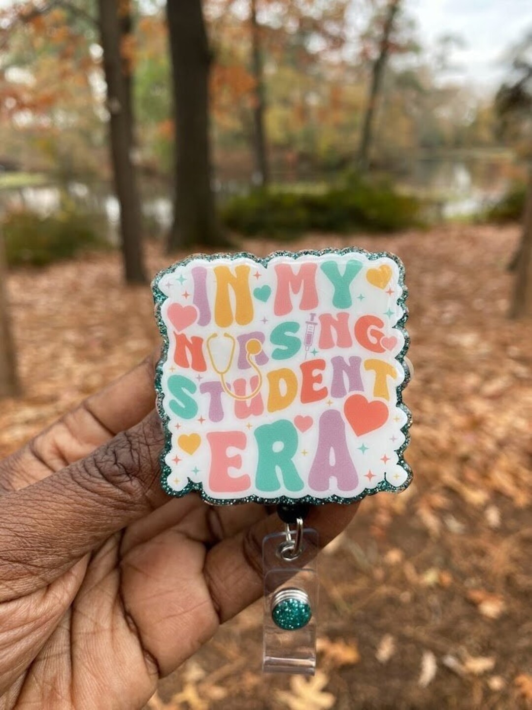 Nursing Student Badge Reel in My Nursing Student Era Badge Etsy