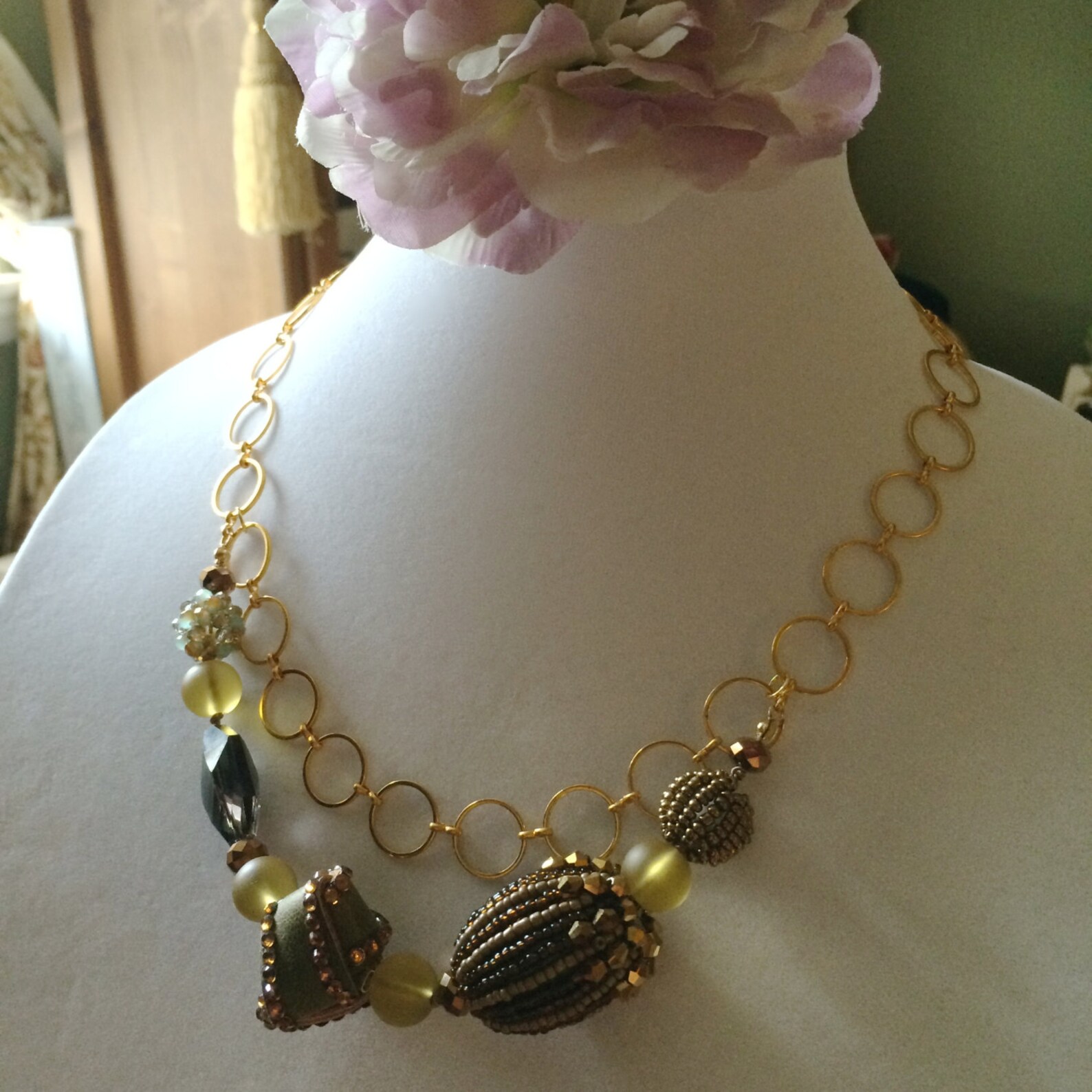 Olivia Gold Plated Necklace Etsy