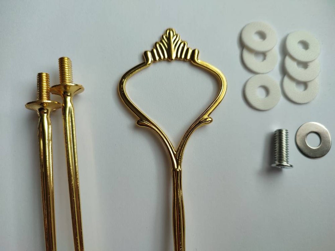 Set of Rods for Threestorey Cake Stand in Gold Krönchen Cake Etsy
