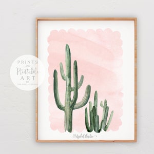 Decoración de vivero de llamas, estampados de llamas y cactus, arte de guardería para niñas, arte de pared de guardería IMPRIMIBLE, regalo de baby shower de llamas, conjunto de 4, 103 imagen 7