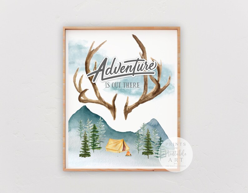 Boy Woodland Nursery Wall Decor Adventure Nursery Rustic Etsy