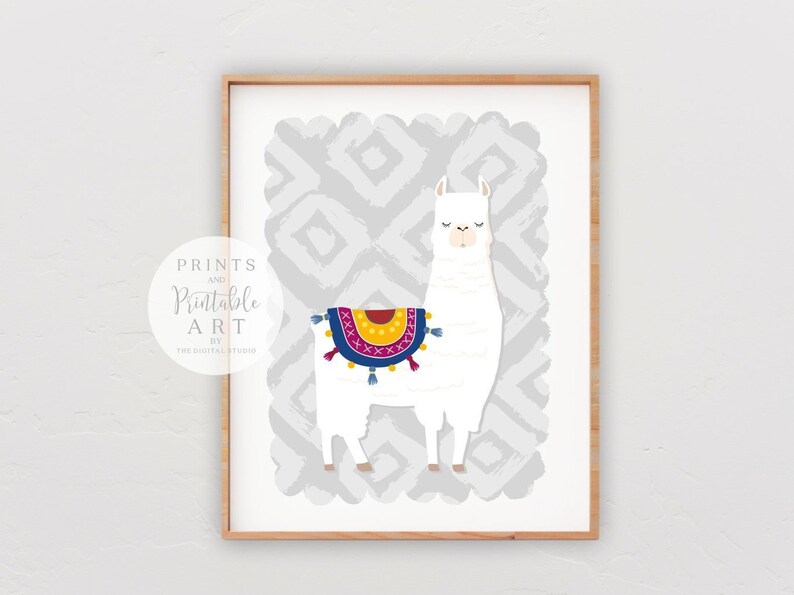 Llama Nursery Art Prints Boy Nursery Llama Print PRINTABLE Etsy