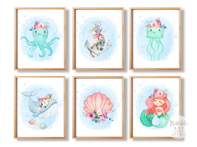 Under the Sea Nursery Mermaid Nursery Decor Girl Nursery Etsy