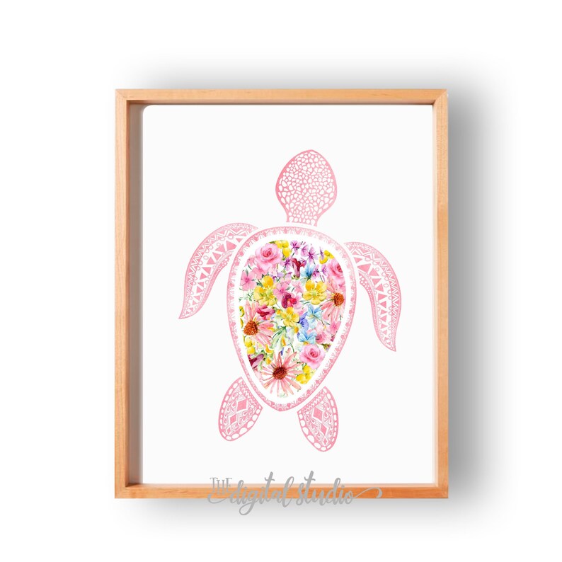 Ocean Nursery Wall Art Sea Turtle Nursery Decor Tropical Etsy