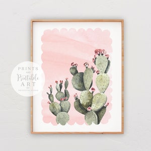 Decoración de vivero de llamas, estampados de llamas y cactus, arte de guardería para niñas, arte de pared de guardería IMPRIMIBLE, regalo de baby shower de llamas, conjunto de 4, 103 imagen 3