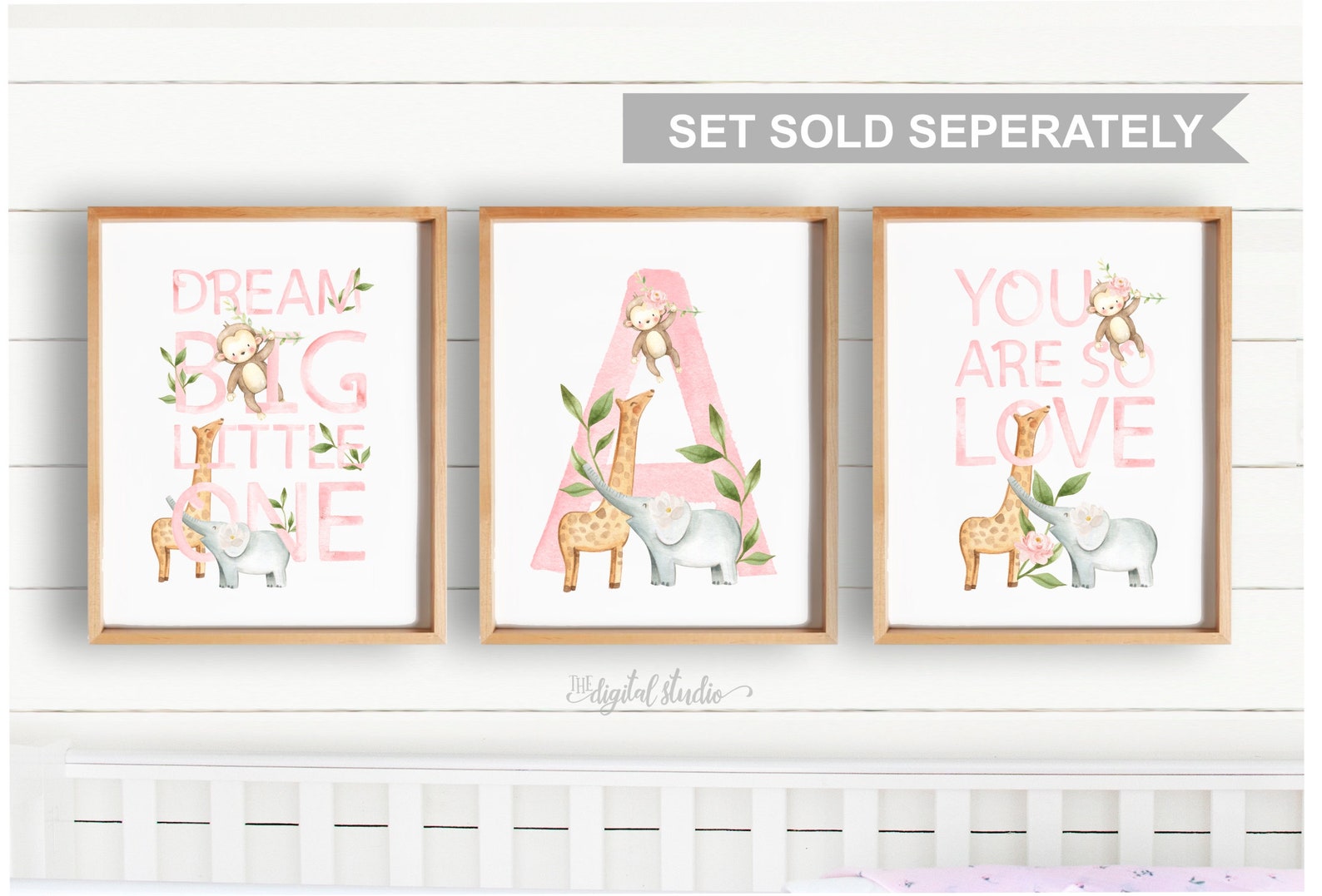 Girl Jungle Nursery Decor Safari Nursery Decor Girl Nursery Etsy