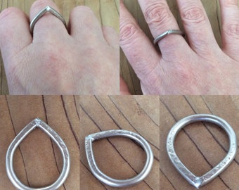 Silver Ring, Modern Ring, Rustic Ring, One of a Kind Ring, minimalist ring, contemporary jewelry