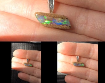 Australian Opal Necklace, Opal Pendant, Boho Jewelry, One of A Kind