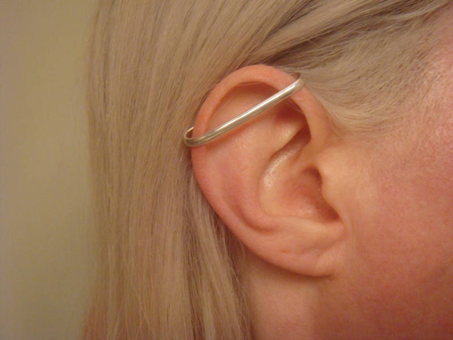 Sterling Silver Ear Cuff Silver Ear Bar Minimalist Jewelry Etsy