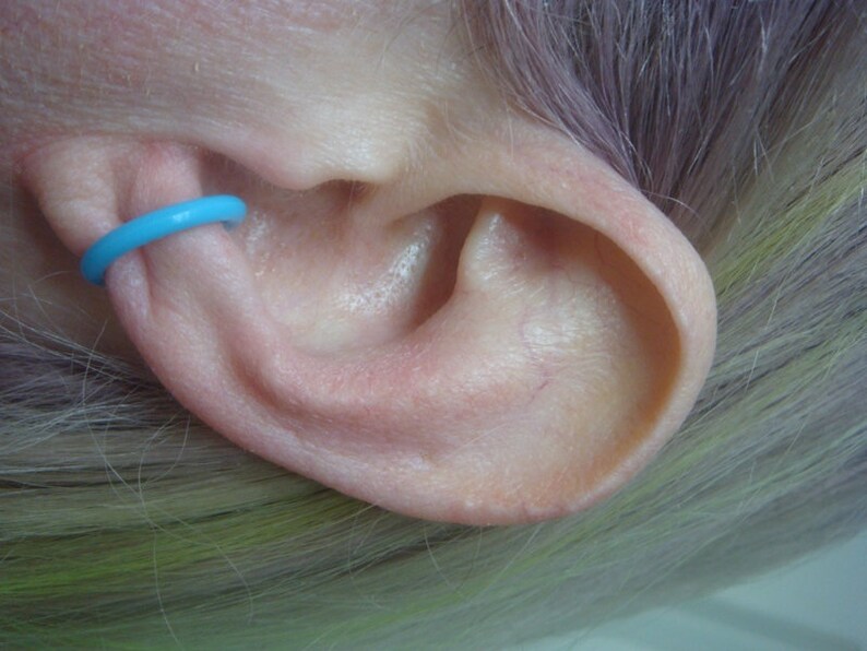 Neon Ear Cuff Neon Ear Cuff Set of 5 Hypoallergenic Earrings Rainbow Earrings Body Jewelry