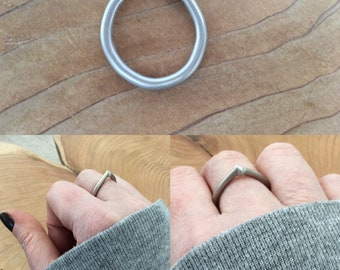 Silver Ring, Modern Ring, Rustic Ring, One of a Kind Ring, minimalist ring