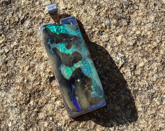 Opal pendant, Australian Opal, Boulder Opal Pendant