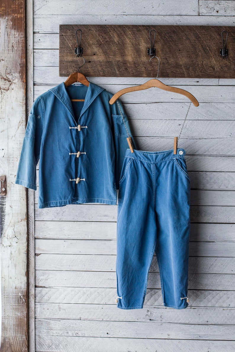 50s White Stag Nautical Sailcloth Set Side Zip Sanforized Etsy