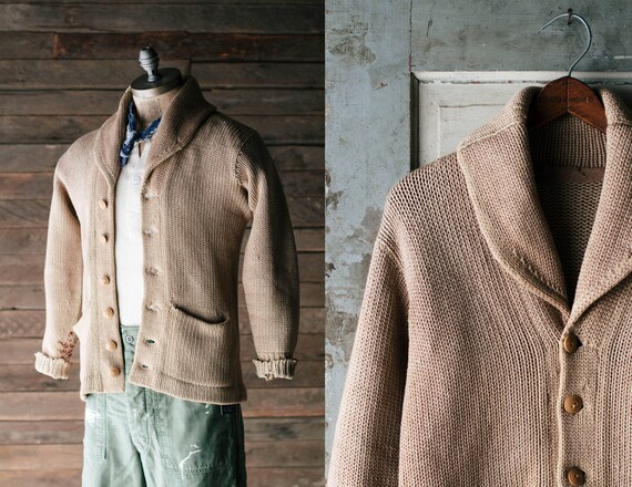 beige shawl cardigan