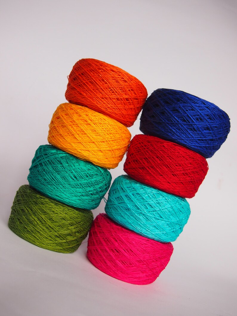 Bright Linen Yarn Colors 8 Balls Natural Linen Yarn High Etsy