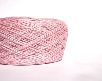 Baby Pink Linen Yarn, High Quality, #042 Linen Yarn For Crochet, Knitting, 100 g/ 3.5 oz