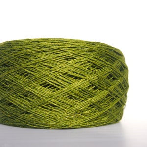 1 ply, 2 ply, 3 ply, 4 ply Linen Yarn, High Quality, Moss #078 Linen Yarn, Linen Yarn For Crochet, Knitting, 100 g/ 3.5 oz