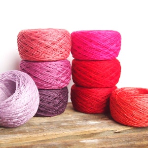 8 Balls Natural Linen Yarn, High Quality, Linen Yarn For Crochet, Knitting, 400 gr/ 14 oz image 2