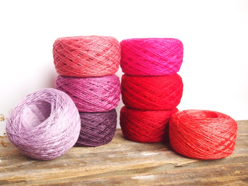 8 Balls Natural Linen Yarn, High Quality, Linen Yarn For Crochet, Knitting, 400 gr/ 14 oz image 2