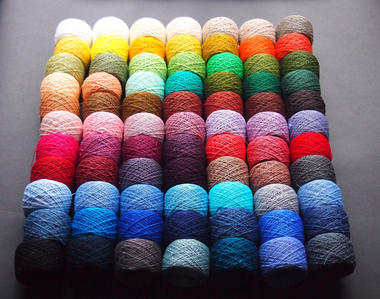 77 LINEN Yarn Colors 15g Balls for Sewing Crochet Macrame Etsy
