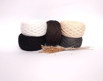 Fil de lin naturel 5 boules, de haute qualité, fil de lin pour Crochet, tricot, 250 g/8,75 oz