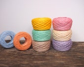 8 Balls Natural Pastel Linen Yarn Colors, High Quality, Linen Yarn For Crochet, Knitting, 400 gr/ 14 oz