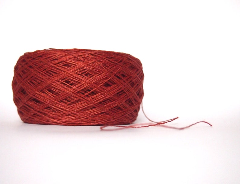 Brick Color Linen Yarn 054 High Quality Linen Yarn for Etsy