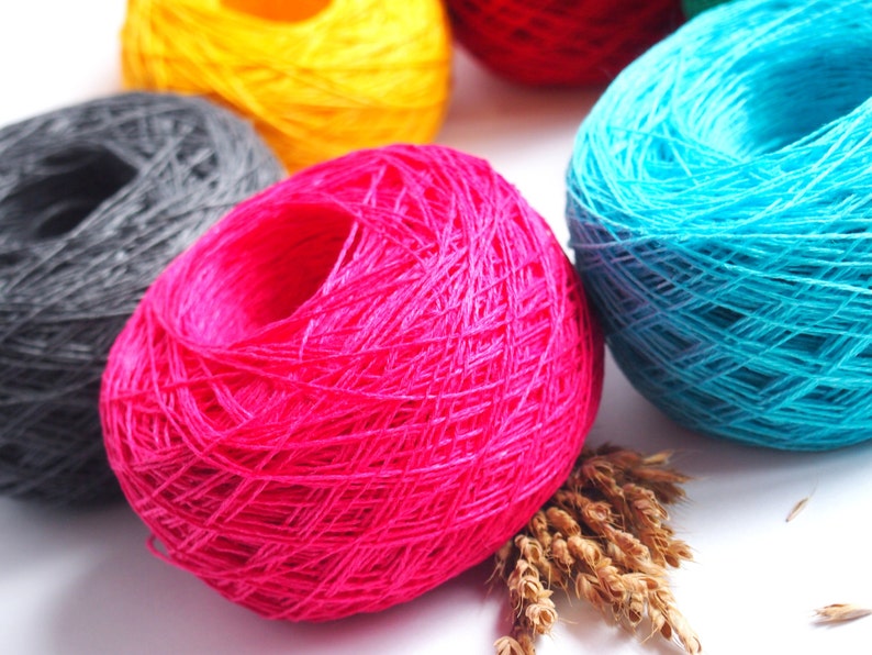 6 Balls Natural Linen Yarn Linen Yarn For Crochet Knitting High Quality
