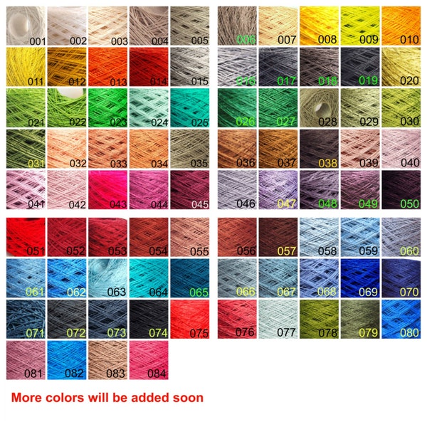 Any 8 colors - 88 colors to choose, 8 Balls Natural Linen Yarn, High Quality, Linen Yarn For Crochet, Knitting, 400g/14oz