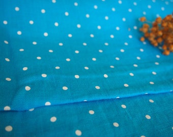 Linen Fabric,  Dot Polka Linen Fabric, Dots Fabric For Any Your Project, High Quality Linen Fabric