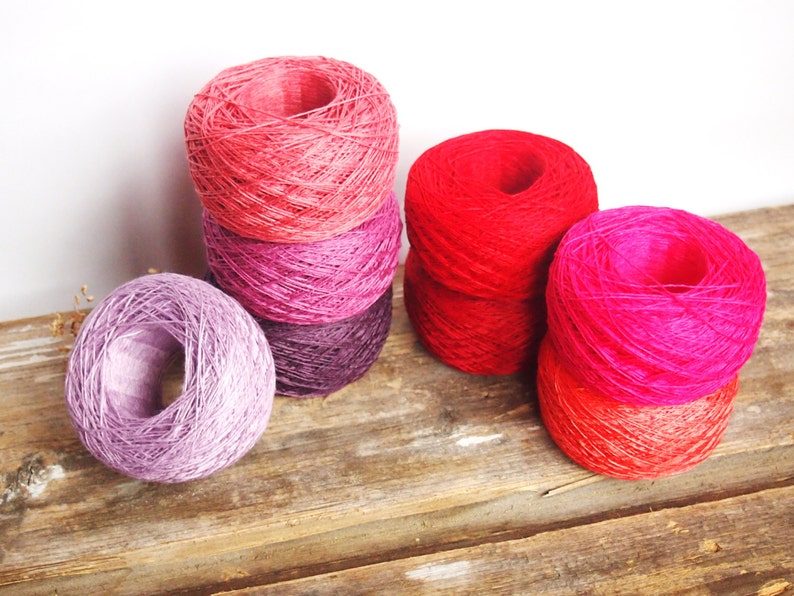 8 Balls Natural Linen Yarn, High Quality, Linen Yarn For Crochet, Knitting, 400 gr/ 14 oz image 4