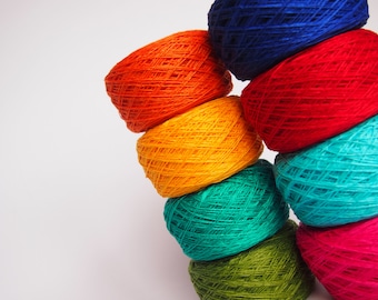 Bright Linen Yarn Colors, 8 Balls Natural Linen Yarn, High Quality, Linen Yarn For Crochet, Knitting