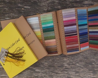 100 COULEURS DE LIN, Carte de couleurs de fils - Palette de fils de lin
