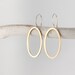 oval earrings • brass and 925 silver • minimalist