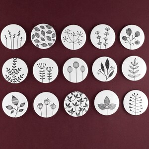 FLORAL • Magnets or buttons • of your choice