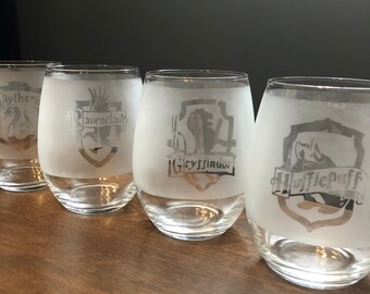 Download Hogwarts Wine Glass Etsy